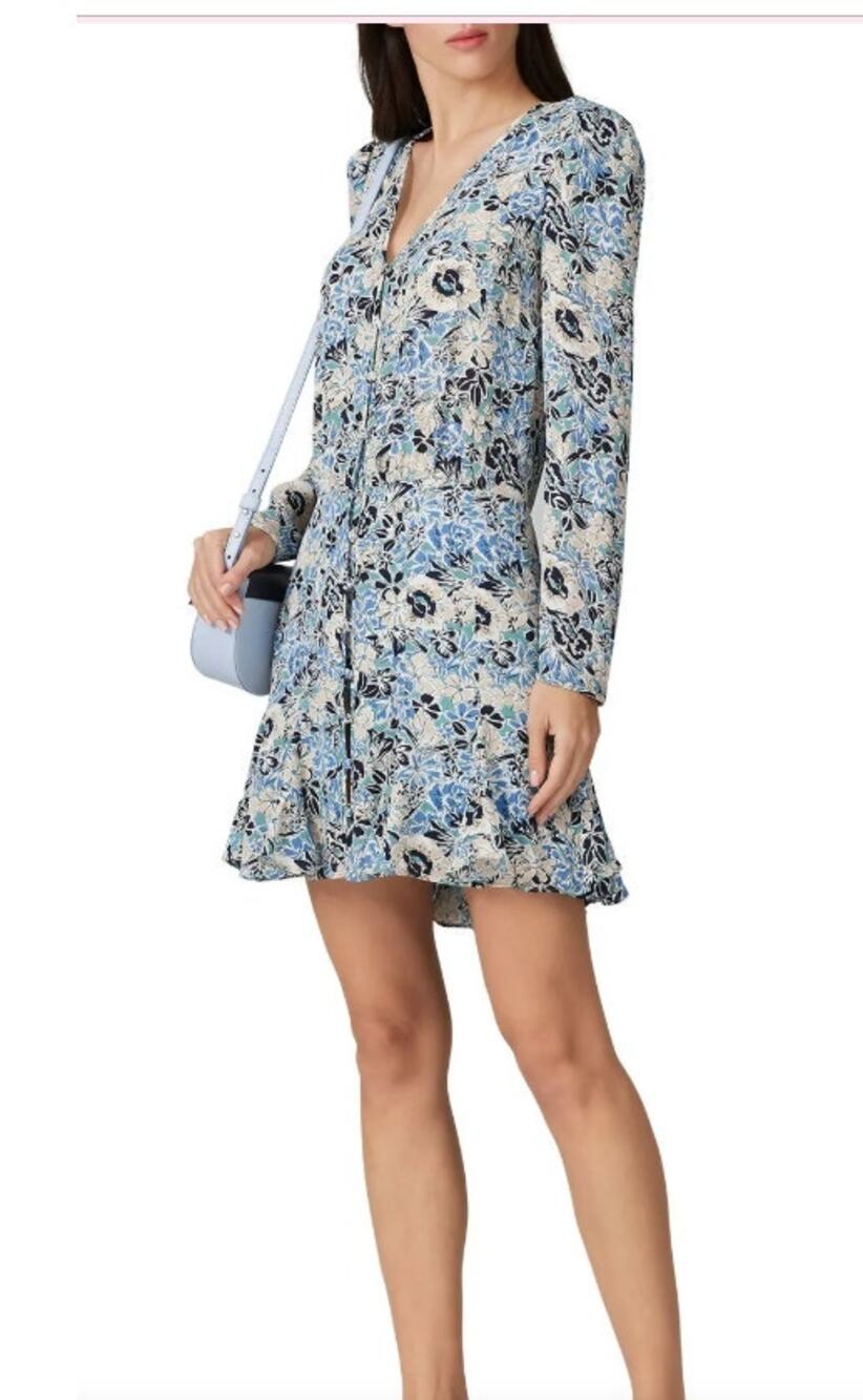 Veronica Beard Riggins Floral Button Front Dress Size 12 *READ